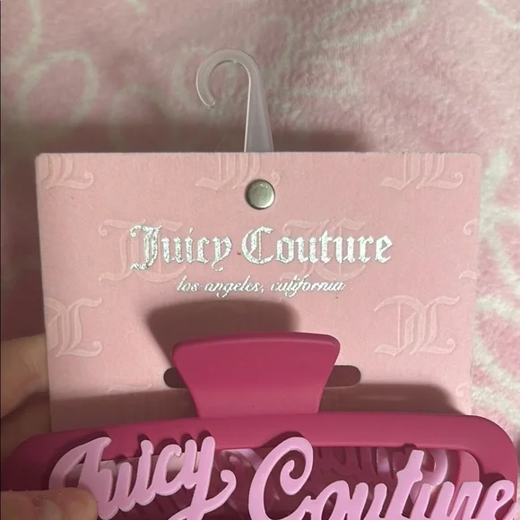 Juicy Couture Pink and Black Hair Clips Set - Picture 3 of 5